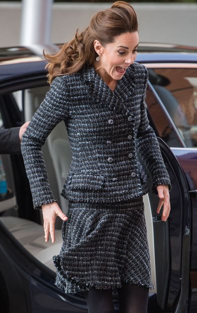Catherine, Duchess of Cambridge joins a workshop run by the National Portrait Gallery's Hospital Programme at Evelina Children's Hospital on January 28, 2020 in London, England. HRH is Patron of Evelina London Children's Hospital and Patron of the National Portrait Gallery.