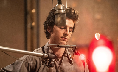 The actor is up for best compilation soundtrack for visual media for "A Complete Unknown," for his portrayal of the great Bob Dylan. 