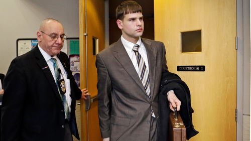 Nathan Carman, right, is accused of killing his millionaire grandfather and his mother in an attempt to collect inheritance money.