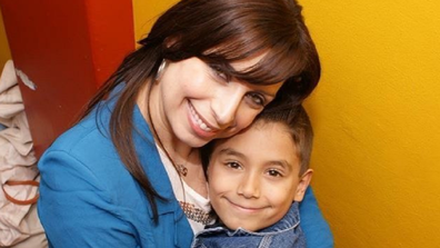 Jo Abi with her son Philip