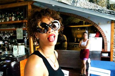 Rihanna shares pics of her vacation sailing around the coast of Italy.<br/><br/>"whatever!!!!!!"