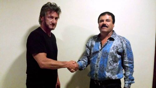 Actor Sean Penn with El Chapo shortly before he was recaptured. (Sean Penn/Rolling Stone)