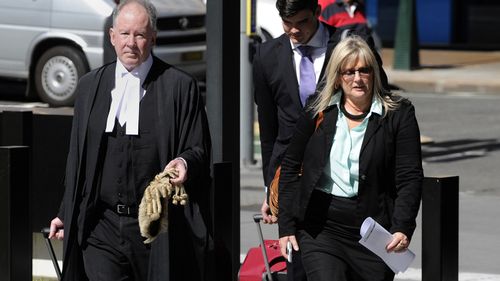 Debbie Kilroy outside Brisbane's Supreme Court with Michael Burn QC.