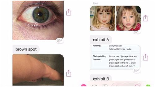 The student shared images of her distinct features to the Facebook message group. (Twitter)