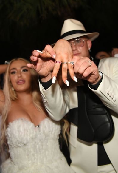 Jake Paul and  Tana Mongeau get married at Graffiti House on July 28, 2019 in Las Vegas, Nevada. 