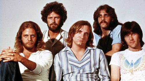 The Eagles at their career peak in 1976, with Randy Meisner at the far right.