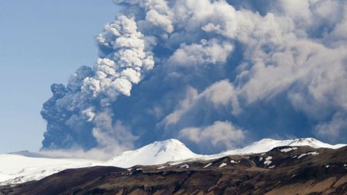 The Iceland volcano Eyjafjallajokull caused widespread air traffic disruption across Europe in April 2010. (AAP)