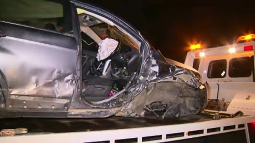 One car with learner plates was involved in the crash. (9NEWS)