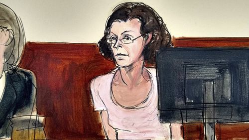 In this courtroom drawing, Clare Bronfman, is arraigned at federal court in New York, Tuesday, July 24, 2018. (AAP)