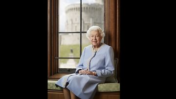 The official Platinum Jubilee portrait of Britain&#x27;s Queen Elizabeth II, photographed at Windsor Castle recently.
