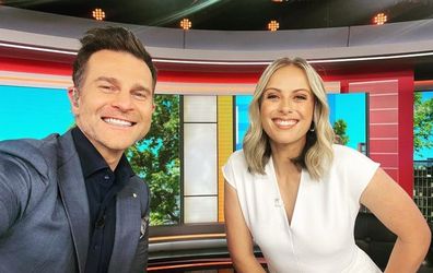 David Campbell and Today Extra co-host Sylvia Jeffreys.