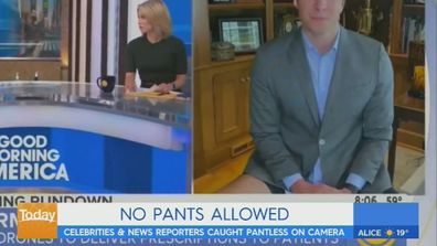 A reporter in the US was caught-out when a wide shot exposed he wasn't wearing pants while on air.