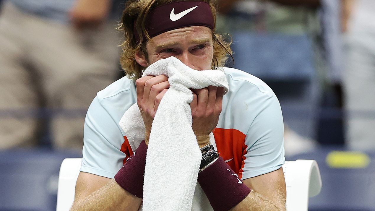 Andrey Rublev breaks down in tears during US Open loss to Frances Tiafoe