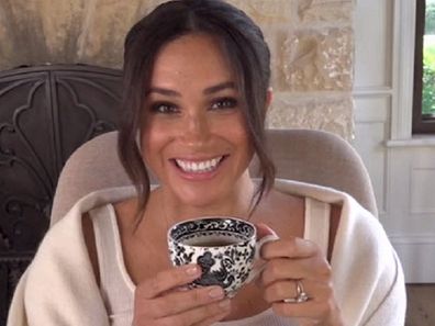 Meghan soon joins Melissa in drinking tea out of bone china.
