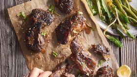 Twice cooked sticky rib fingers