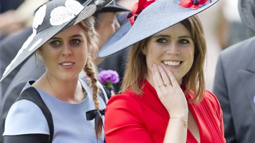 Princesses Beatrice and Eugene are now eight and ninth in line to the throne respectively. (AAP)