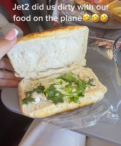 Inflight sandwich Jet2 TikTok