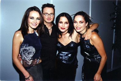 Sharon Corr, Jim Corr, Andrea Corr and Caroline Corr of The Corrs pictured in 1999 (Photo by Jeff Kravitz/FilmMagic, Inc)