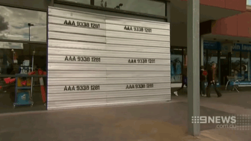Cairnlea Town Centre was damaged in the ram-raid. (9NEWS) 