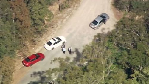 Police at the search area near Advancetown. (9NEWS)
