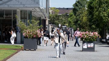 General scenes of students on Sydney University campus.