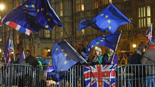 Brexit protesters in London.