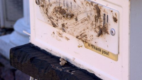 Faeces were also smeared on his letterbox and door.