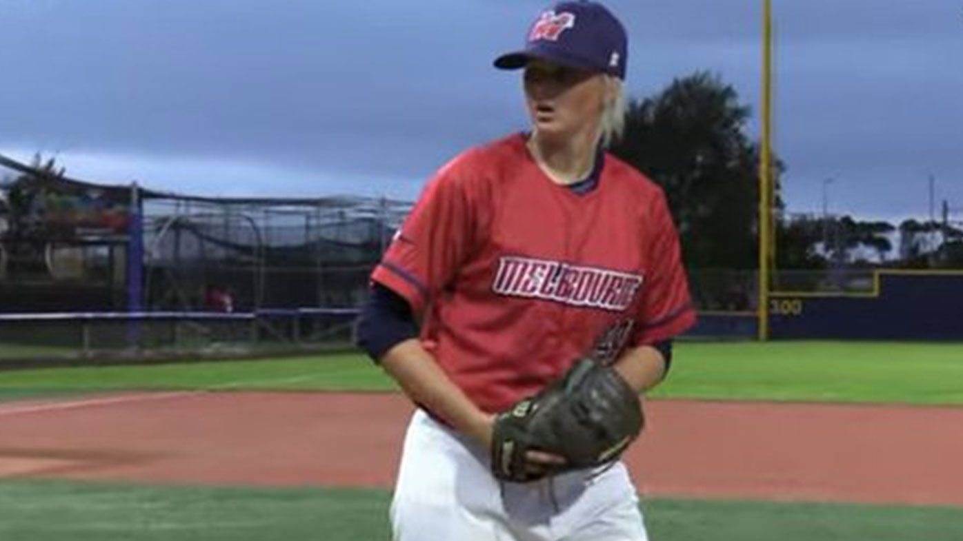Teenager Genevieve Beacom makes history, first woman to pitch in Australia's professional baseball league