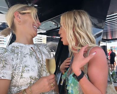 zara and mike tindall board yacht during monaco grand prix