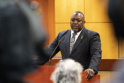 Newport News Superintendent George Parker answers questions regarding a teacher being shot by an armed 6-year-old at Richneck Elementary School during a press conference at the Newport News Public Schools Administration Building in Newport News, Va., on Monday, Jan. 9, 2023.  