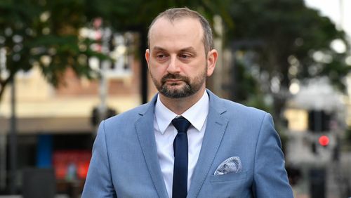 Sean Black outside court. Picture: AAP