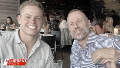 Xavier O'Grady with his father Patrick.