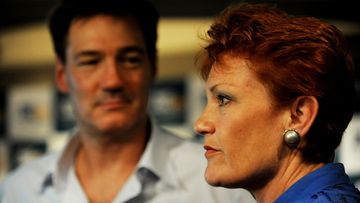 One Nation leader Pauline Hanson (right) with her former advisor, David Oldfield.