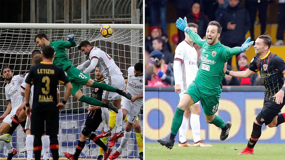 Goalkeeper Alberto Brignoli's head gives Benevento first point in Serie A
