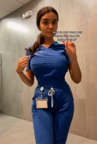 Nurse says she was told her scrubs are 'inappropriate'