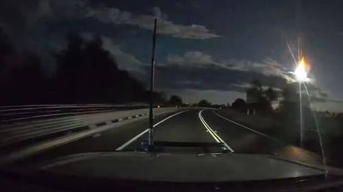 Meteor shower in eastern Australia