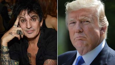 Tommy Lee slams Donald Trump in scathing post.