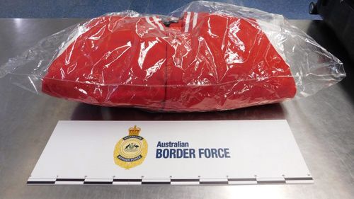 The US woman was charged with allegedly importing 13kg of methamphetamine hidden inside several jackets.