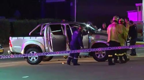 A gunman remains on the run in Sydney's west after shooting two people who were sitting in a car at a McDonald's. Picture: 9NEWS.