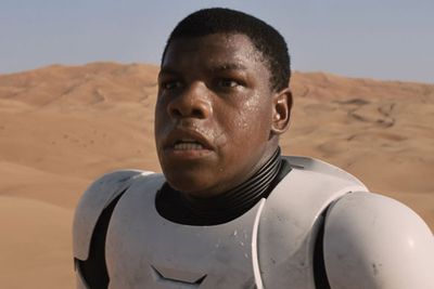 You're about to see a lot of this face, because British actor Jon Boyega is playing a stormtrooper in <i>Star Wars: Episode VII</i>. What a sweet gig!<br/><br/>Image: <i>Star Wars: Episode VII</i>, Disney.
