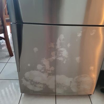 Woman's ruined fridge