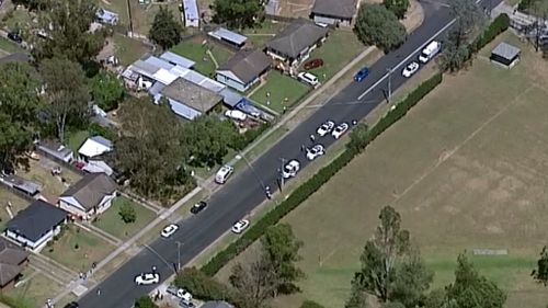 Police operation underway in Riverstone. (9NEWS)