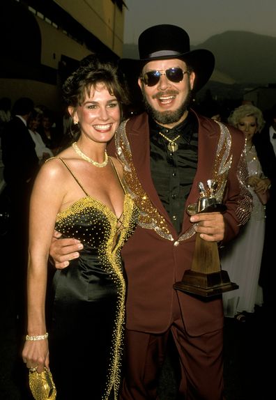 Hank Williams Jr. and Wife Mary Jane Thomas during 24th Annual Academy of Country Music Awards at Disney Studio in Los Angeles, California, United States. 