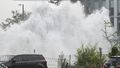 'Wall of water': Broken pipe erupts into a 'geyser'