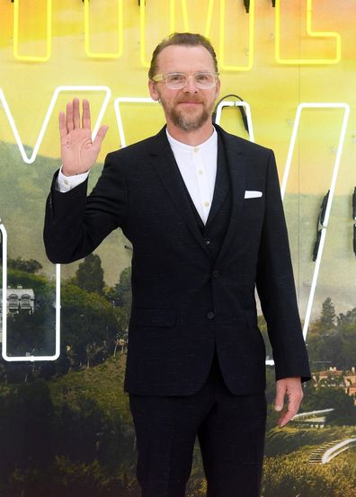 Simon Pegg attends the "Once Upon a Time... in Hollywood" UK Premiere at the Odeon Luxe Leicester Square on July 30, 2019 in London, England.