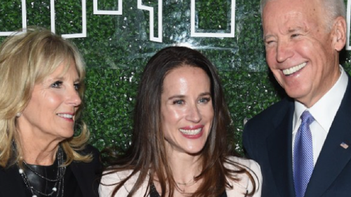 Ashley with her parents Jill and Joe Biden who will be sworn in as 46th US President this week.