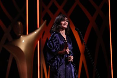 Essie Davis accepts the AACTA Award for Best Supporting Actress in Film at the 2021 AACTA Awards