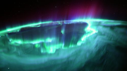 	Astronaut Thomas Pesquet snapped this image of the aurora borealis event from space on November 4. "We were treated to the strongest auroras of the entire mission, over north America and Canada," Pesquet tweeted. "Amazing spikes higher than our orbit, and we flew right above the centre of the ring, rapid waves and pulses all over."