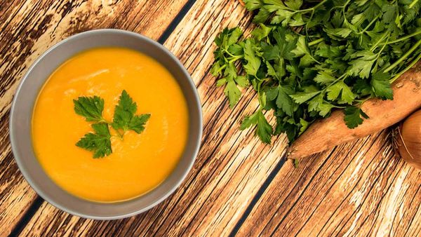 Energy-boosting sweet potato soup by Susie Burrell