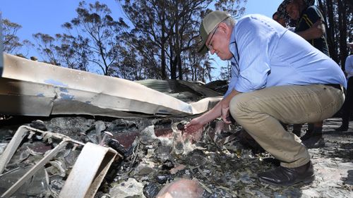Prime Minister Scott Morrison visits the fire-ravaged Binna Burra region in the Gold Coast hinterland.